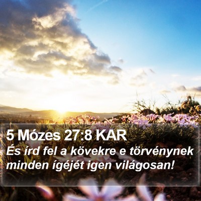 5 Mózes 27:8 KAR Bible Verse Image