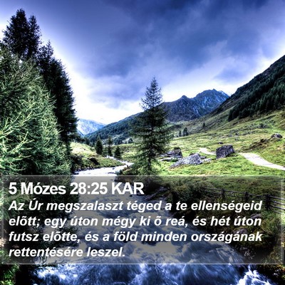 5 Mózes 28:25 KAR Bible Verse Image