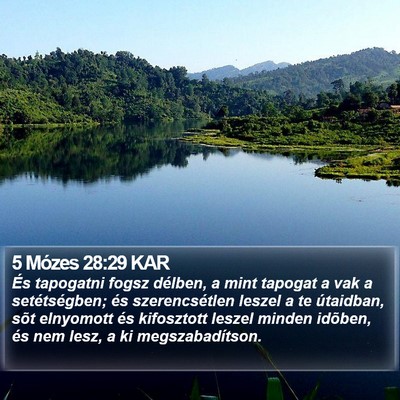 5 Mózes 28:29 KAR Bible Verse Image