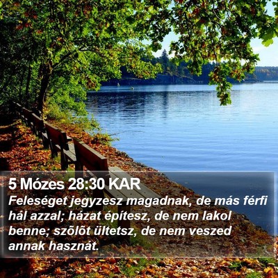 5 Mózes 28:30 KAR Bible Verse Image