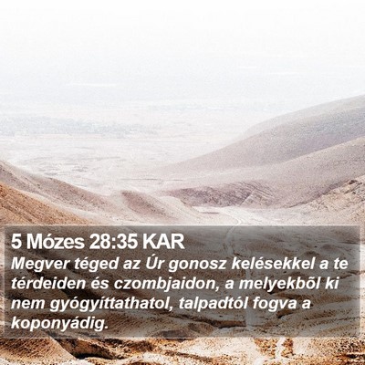 5 Mózes 28:35 KAR Bible Verse Image