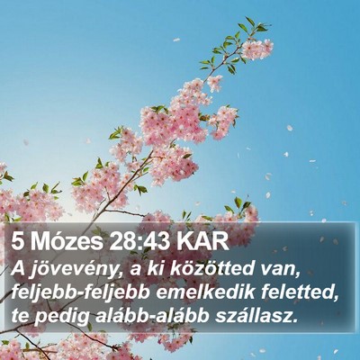 5 Mózes 28:43 KAR Bible Verse Image