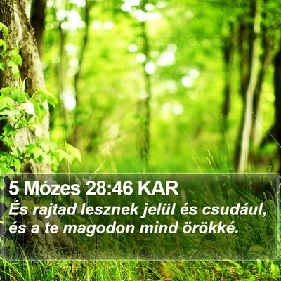 5 Mózes 28:46 KAR Bible Verse Image