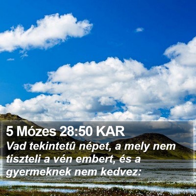 5 Mózes 28:50 KAR Bible Verse Image