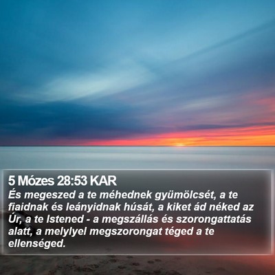 5 Mózes 28:53 KAR Bible Verse Image