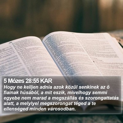 5 Mózes 28:55 KAR Bible Verse Image