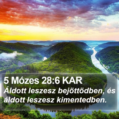 5 Mózes 28:6 KAR Bible Verse Image