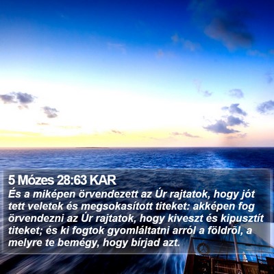 5 Mózes 28:63 KAR Bible Verse Image