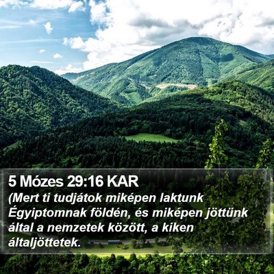 5 Mózes 29:16 KAR Bible Verse Image