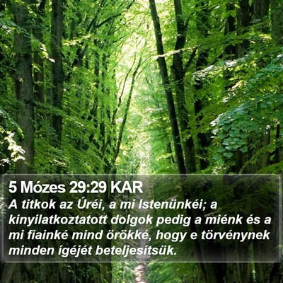 5 Mózes 29:29 KAR Bible Verse Image