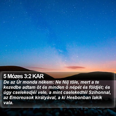 5 Mózes 3:2 KAR Bible Verse Image