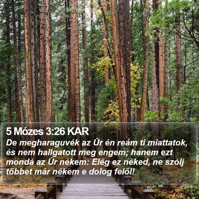 5 Mózes 3:26 KAR Bible Verse Image