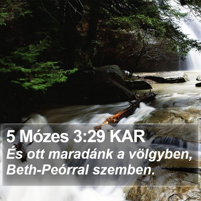 5 Mózes 3:29 KAR Bible Verse Image
