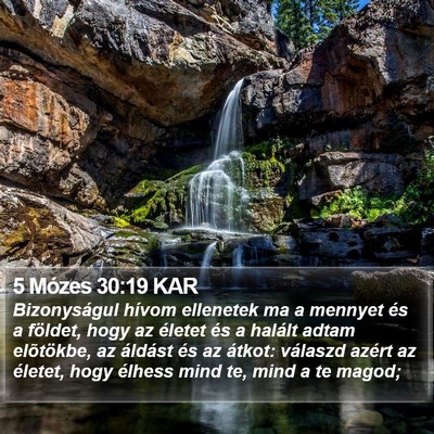 5 Mózes 30:19 KAR Bible Verse Image