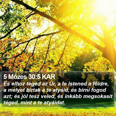 5 Mózes 30:5 KAR Bible Verse Image