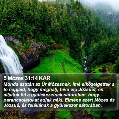5 Mózes 31:14 KAR Bible Verse Image
