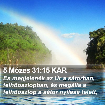 5 Mózes 31:15 KAR Bible Verse Image