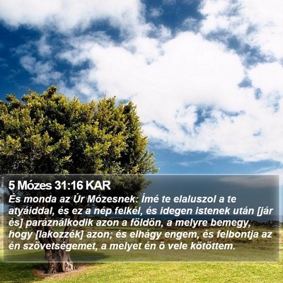 5 Mózes 31:16 KAR Bible Verse Image