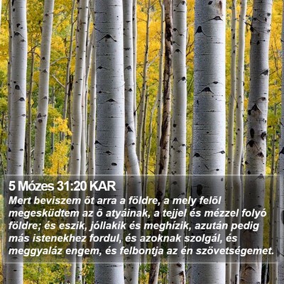 5 Mózes 31:20 KAR Bible Verse Image