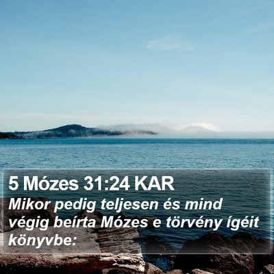 5 Mózes 31:24 KAR Bible Verse Image