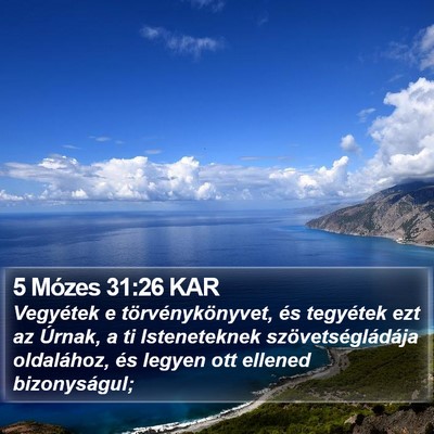5 Mózes 31:26 KAR Bible Verse Image
