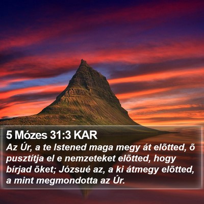 5 Mózes 31:3 KAR Bible Verse Image