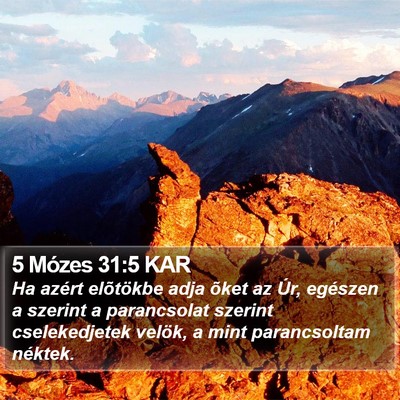 5 Mózes 31:5 KAR Bible Verse Image