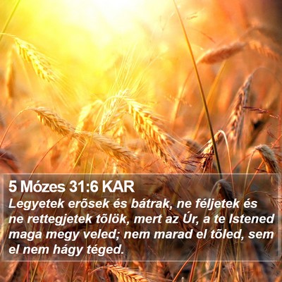 5 Mózes 31:6 KAR Bible Verse Image