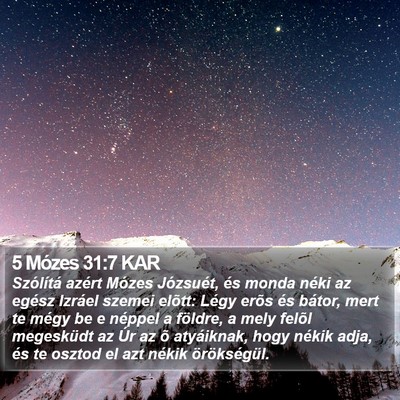5 Mózes 31:7 KAR Bible Verse Image