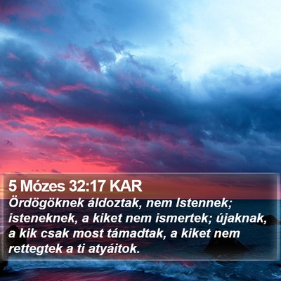 5 Mózes 32:17 KAR Bible Verse Image
