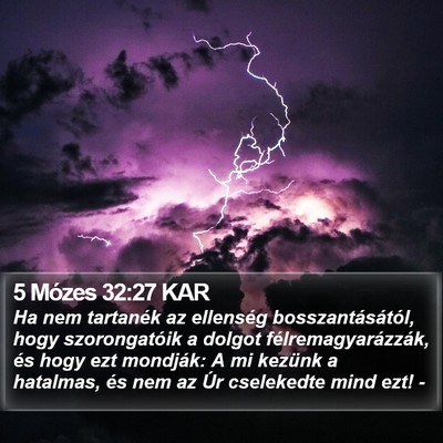 5 Mózes 32:27 KAR Bible Verse Image