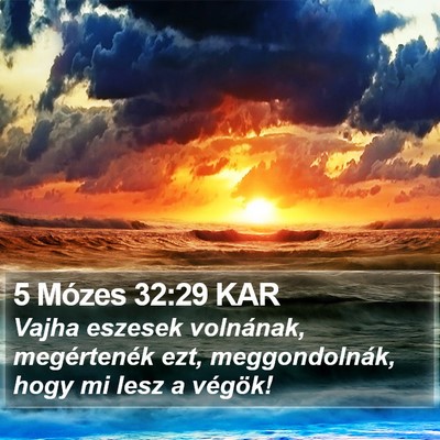 5 Mózes 32:29 KAR Bible Verse Image