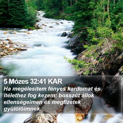 5 Mózes 32:41 KAR Bible Verse Image
