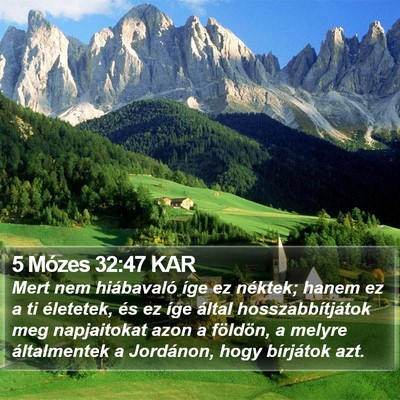 5 Mózes 32:47 KAR Bible Verse Image
