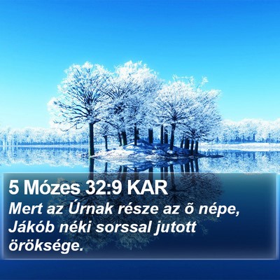5 Mózes 32:9 KAR Bible Verse Image