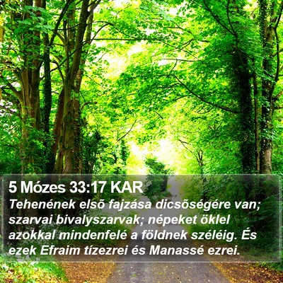 5 Mózes 33:17 KAR Bible Verse Image