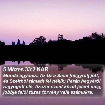 5 Mózes 33:2 KAR Bible Verse Image