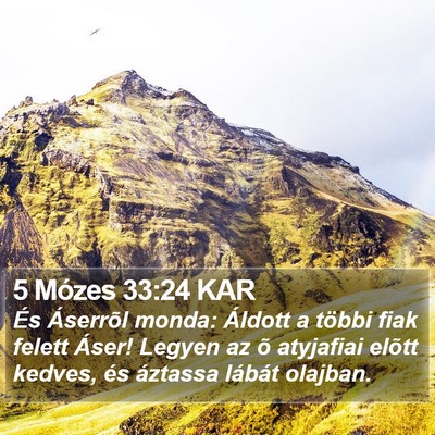 5 Mózes 33:24 KAR Bible Verse Image