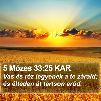 5 Mózes 33:25 KAR Bible Verse Image