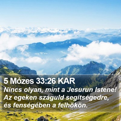 5 Mózes 33:26 KAR Bible Verse Image