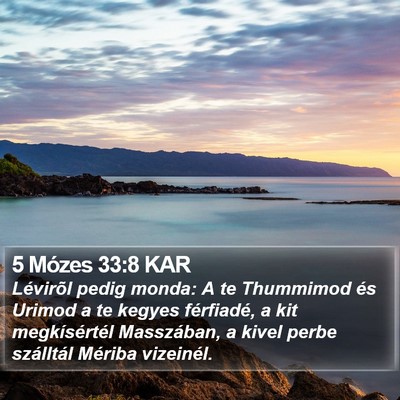5 Mózes 33:8 KAR Bible Verse Image