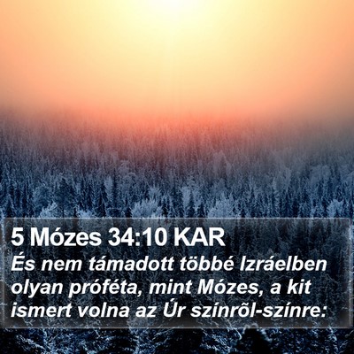 5 Mózes 34:10 KAR Bible Verse Image