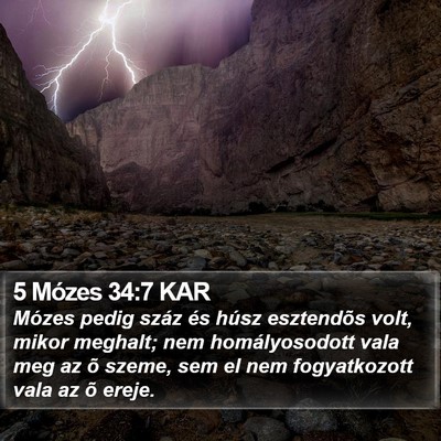 5 Mózes 34:7 KAR Bible Verse Image