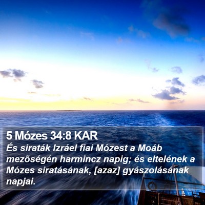 5 Mózes 34:8 KAR Bible Verse Image