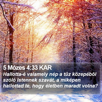 5 Mózes 4:33 KAR Bible Verse Image
