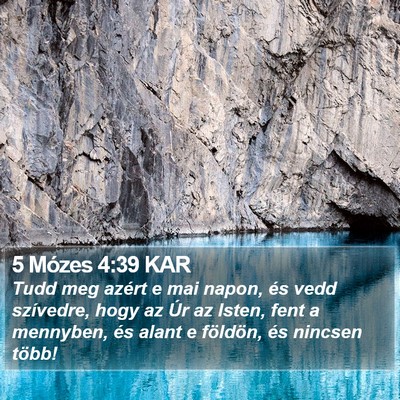 5 Mózes 4:39 KAR Bible Verse Image
