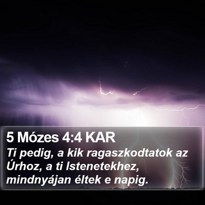 5 Mózes 4:4 KAR Bible Verse Image