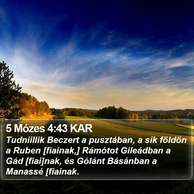 5 Mózes 4:43 KAR Bible Verse Image