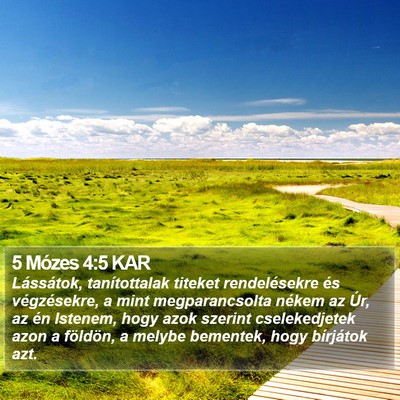 5 Mózes 4:5 KAR Bible Verse Image
