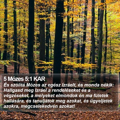 5 Mózes 5:1 KAR Bible Verse Image